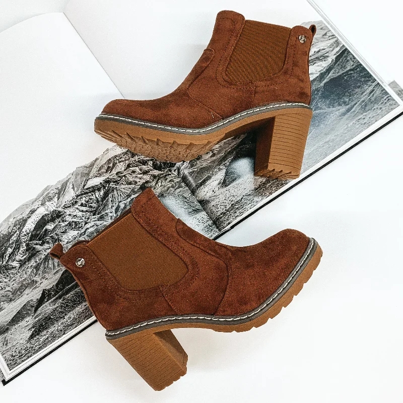 Corky's | Rocky Slip On Heeled Booties in Brown