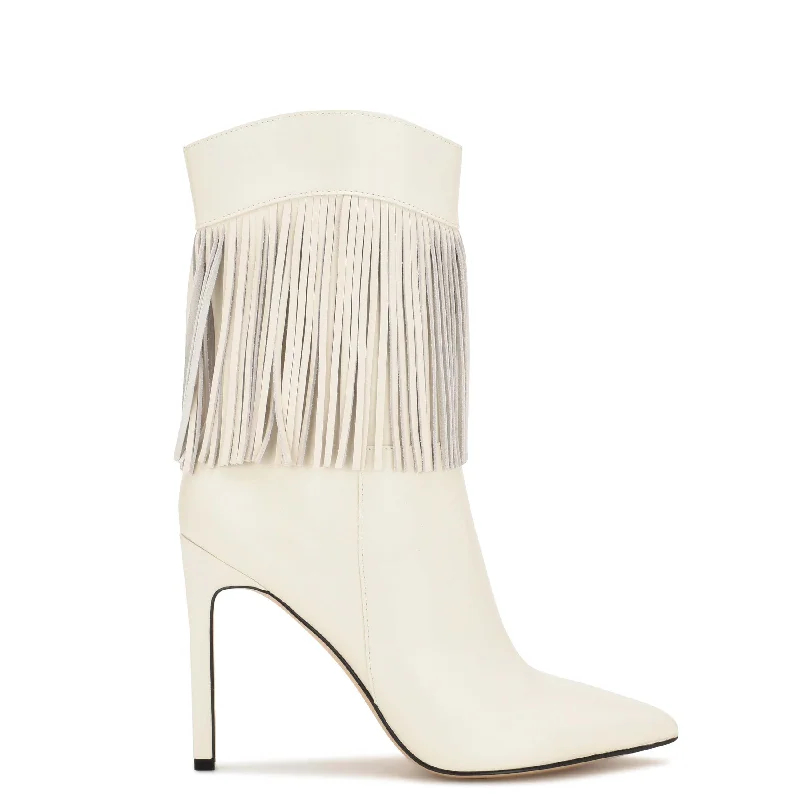 Tries Heeled Fringe Booties