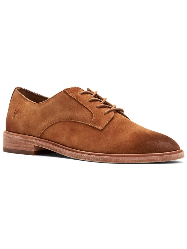 Emory Womens Faux Suede Lace-Up Oxfords