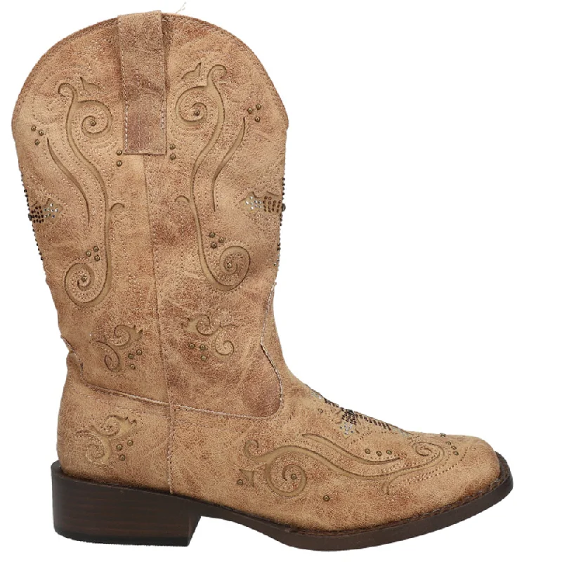 Faith Rhinestone Square Toe Cowboy Boots