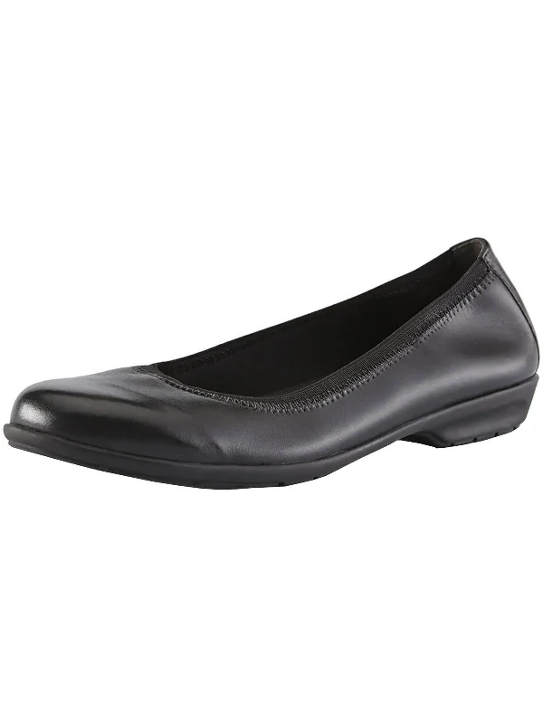 Foley Womens Leather Slip On Ballet Flats