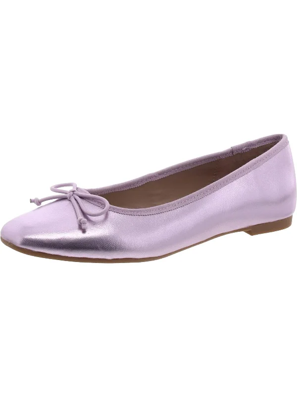 Glee Womens Leather Ballet Flats