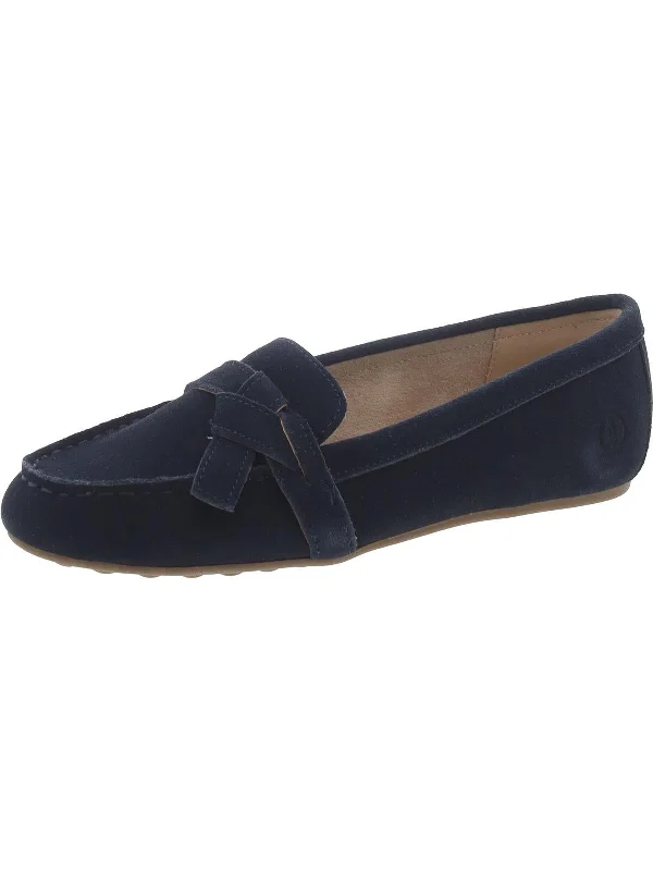 Womens Suede Slip On Loafers