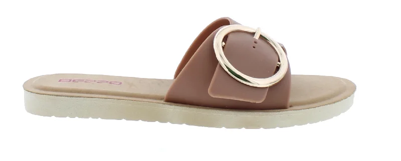 Women Slip On with Gold Buckle