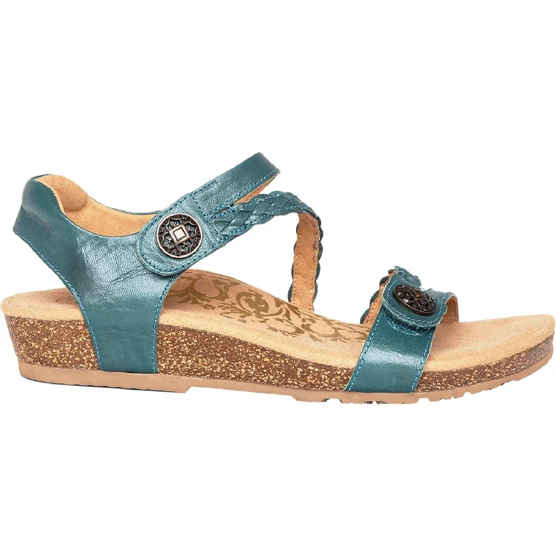 Women's Aetrex Jillian Teal Leather