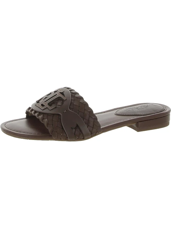 ALEGRA Womens Logo Canvas Slide Sandals