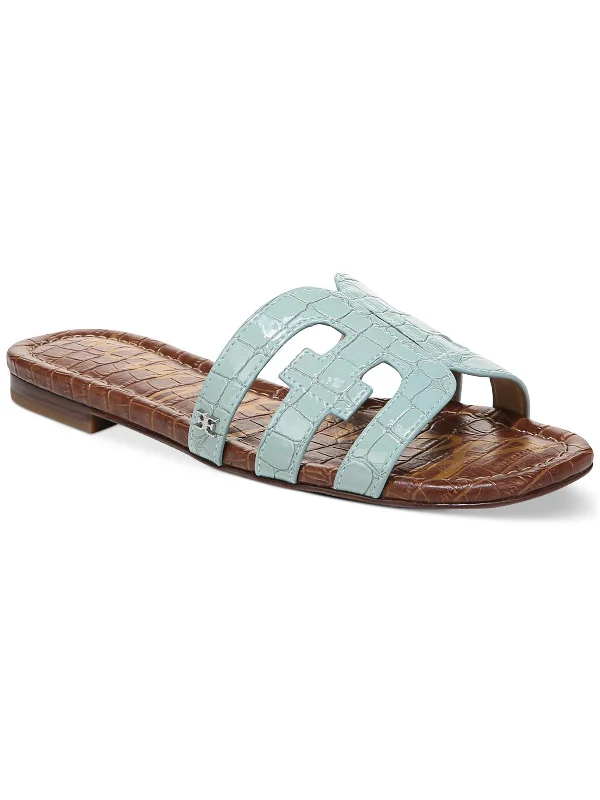 seafoam blue croco patent