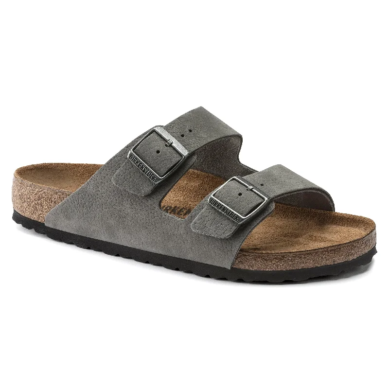 Birkenstock Arizona desert buck whale gray nubuck