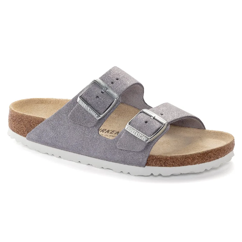 Birkenstock Arizona shimmering purple fog suede