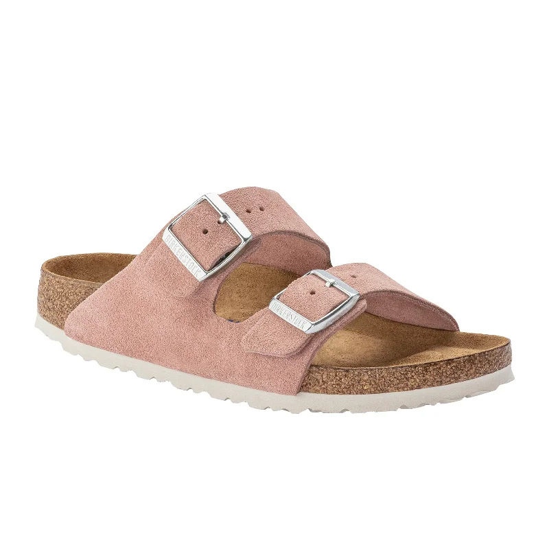 Birkenstock Arizona Soft Footbed Narrow Slide Sandal (Women) - Pink Clay Suede