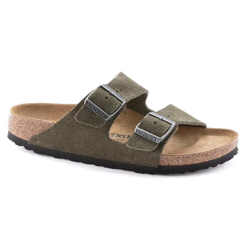 Birkenstock Arizona thyme suede with black sole