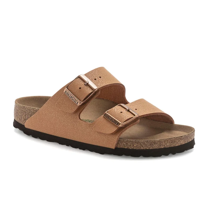 Birkenstock Arizona Vegan Slide Sandal (Women) - Pecan Birkibuc