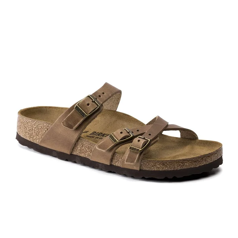 Birkenstock Franca Narrow Slide Sandal (Women) - Tobacco Oiled Leather