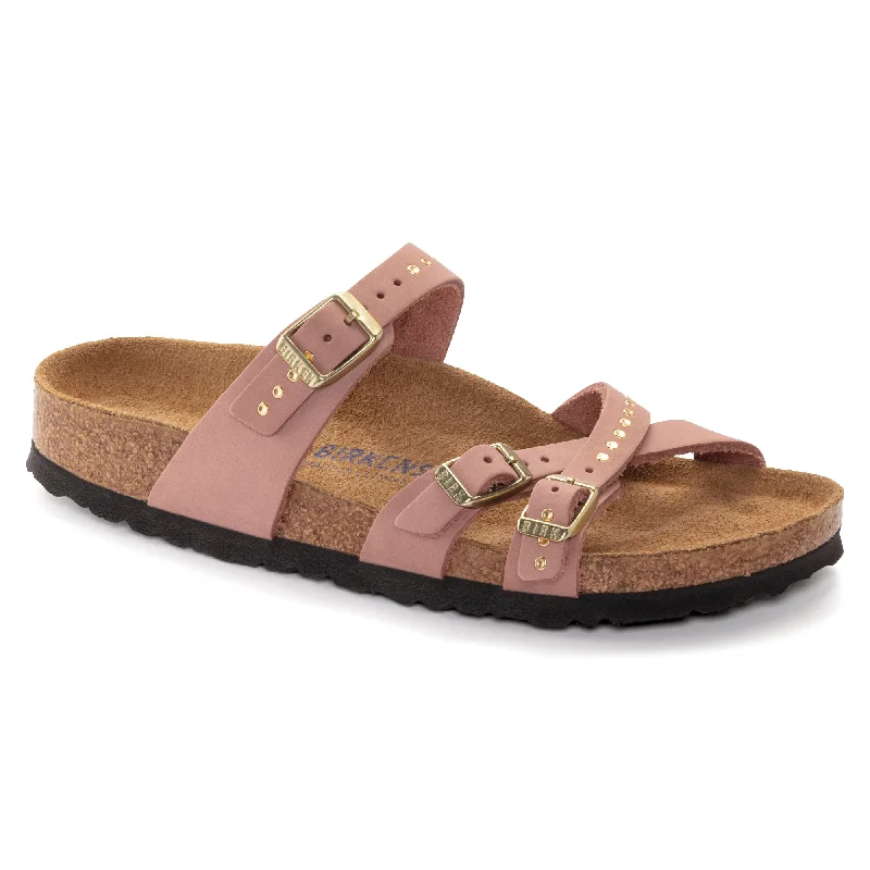 Birkenstock Franca Rivets Soft Footbed old rose nubuck