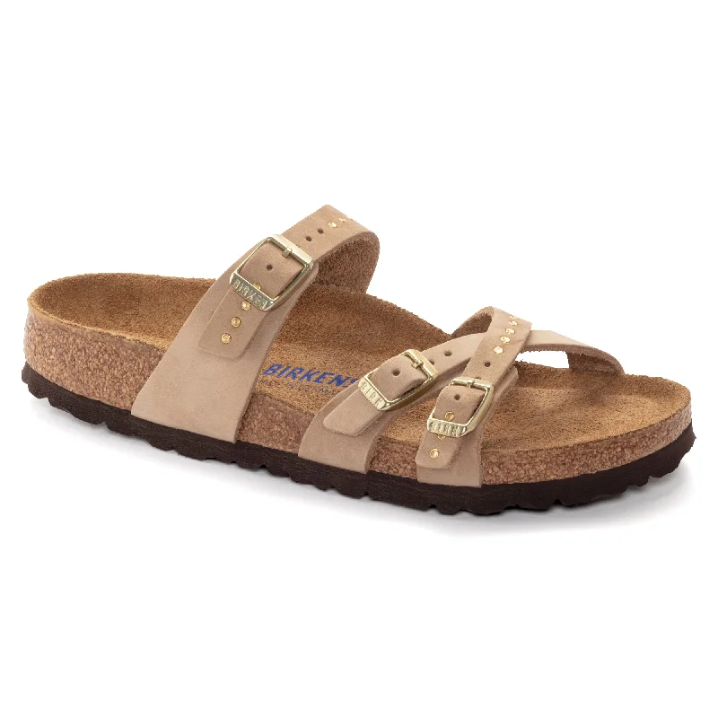 Birkenstock Franca Rivets Soft Footbed sandcastle nubuck