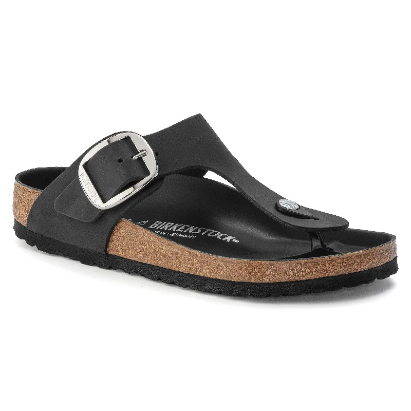 Birkenstock Gizeh Big Buckle black oiled leather