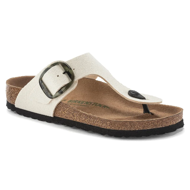 Birkenstock Gizeh Big Buckle Vegan eggshell canvas