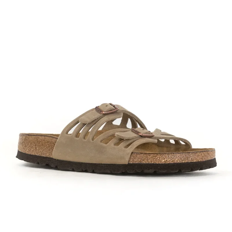 Birkenstock Granada Soft Footbed Narrow Slide Sandal (Women) - Tobacco Oiled Leather