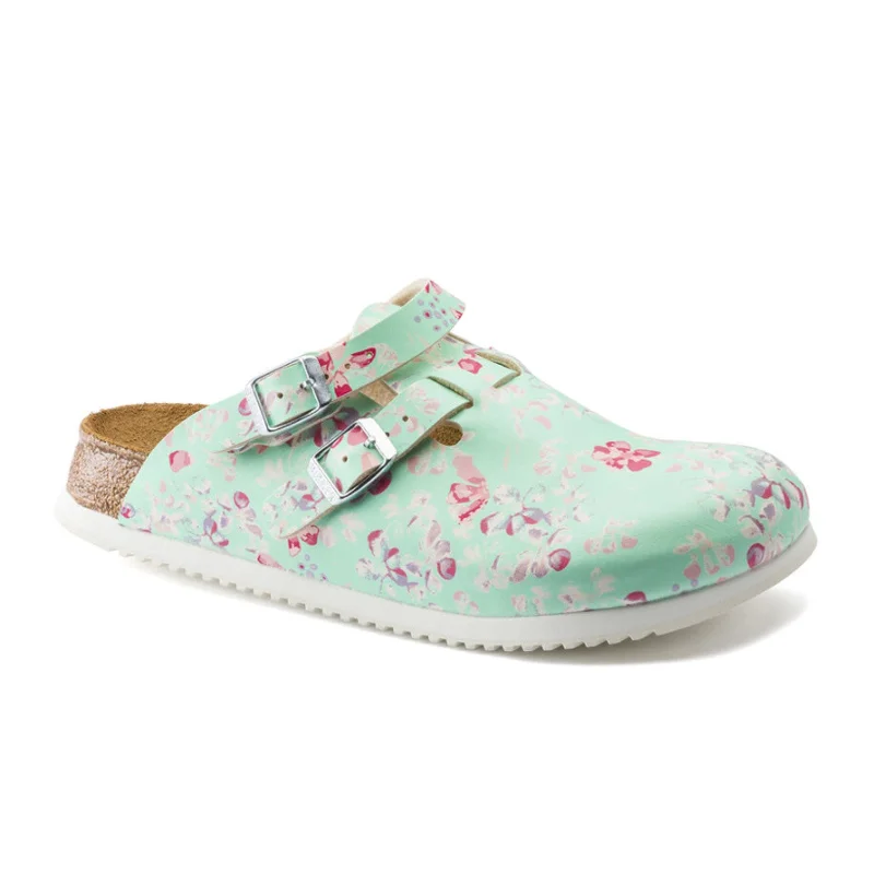 Birkenstock Kay Super Grip Clog (Women) - Flower Mint Birko-Flor