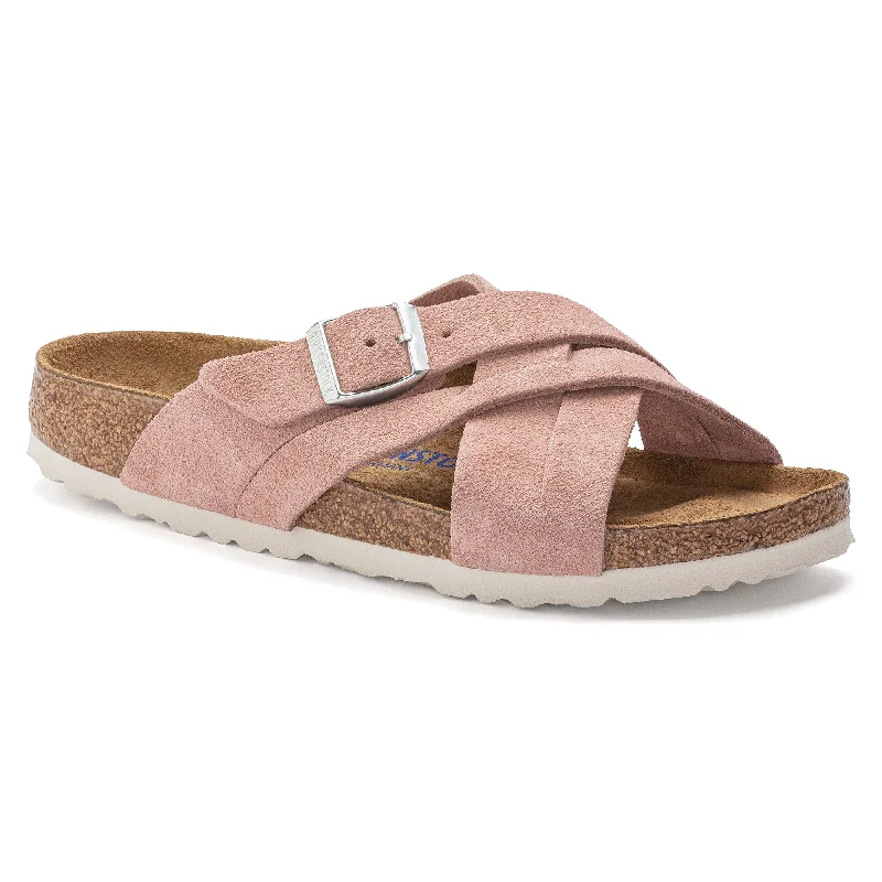 Birkenstock Lugano Soft Footbed pink clay suede