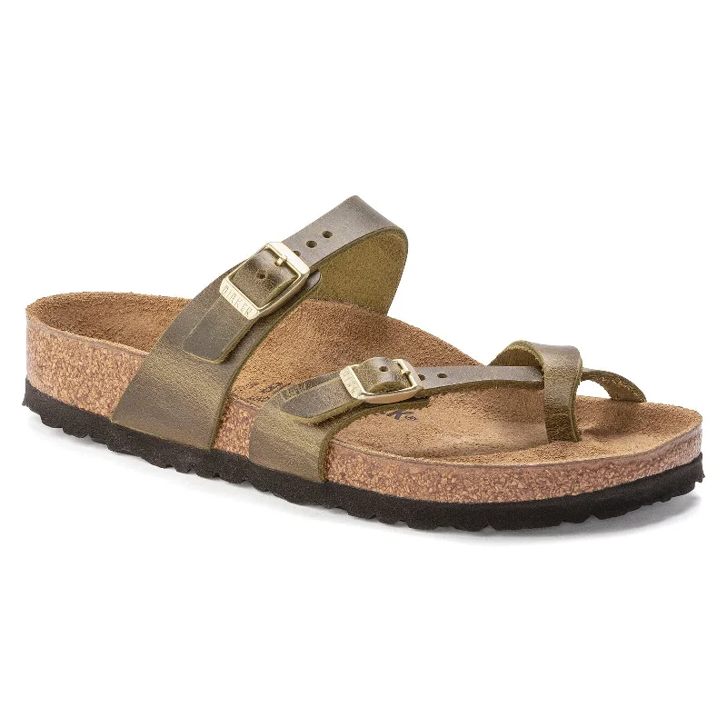 Birkenstock Mayari green olive oiled leather