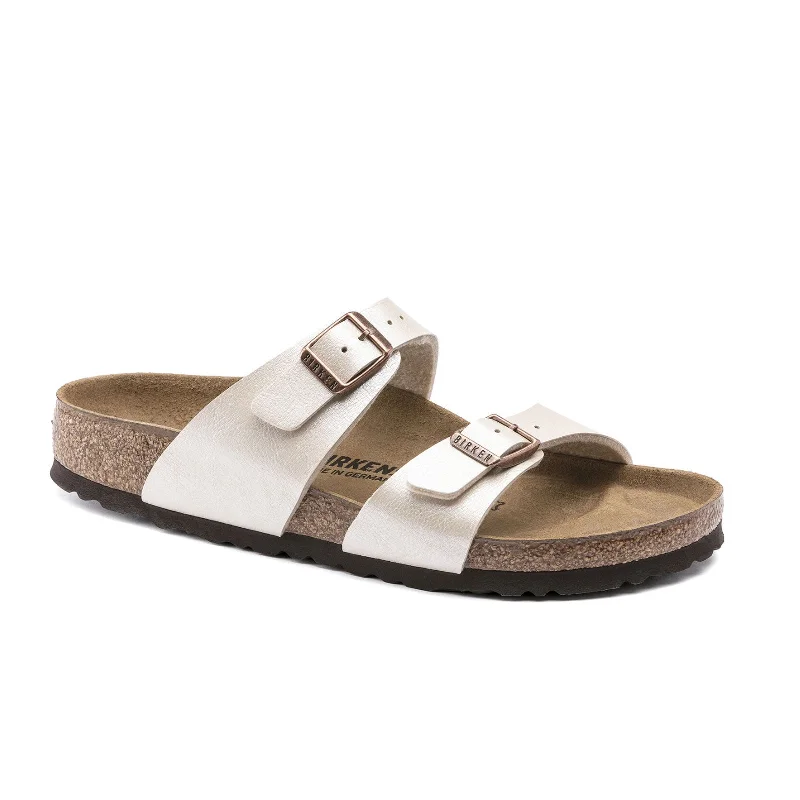 Birkenstock Sydney Slide Sandal (Women) - Graceful Pearl White Birko-Flor