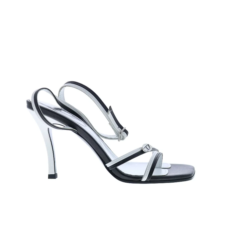 Diesel D-Venus Sandals Y02990-PR818-H1532 Womens Black Heeled Sandals Shoes