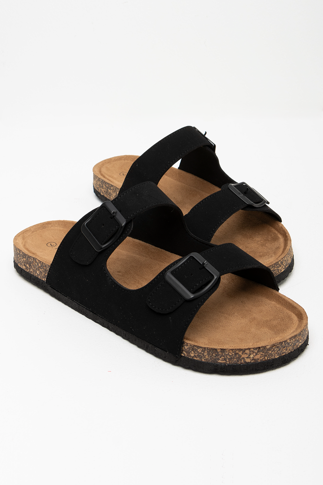 Double Strap Sandal Black