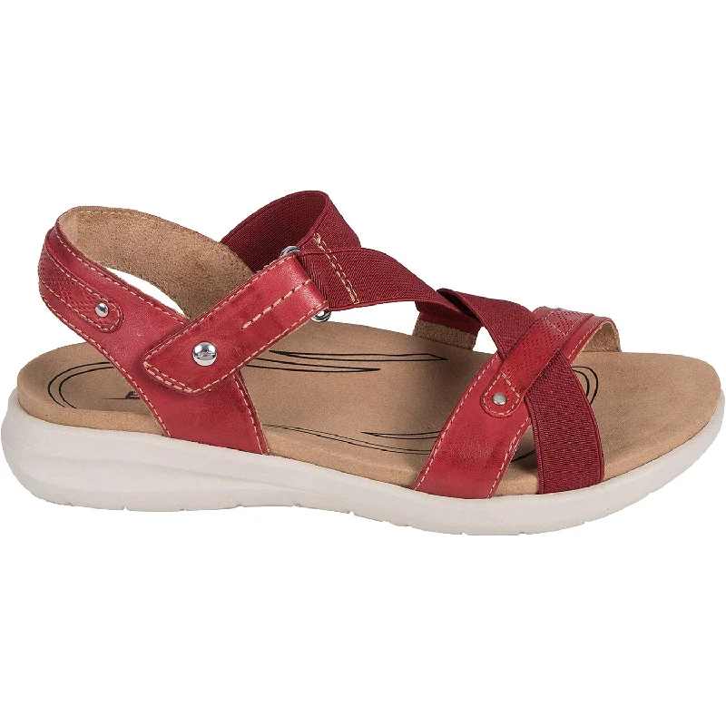 Women's Earth Bali Bright Red Leather