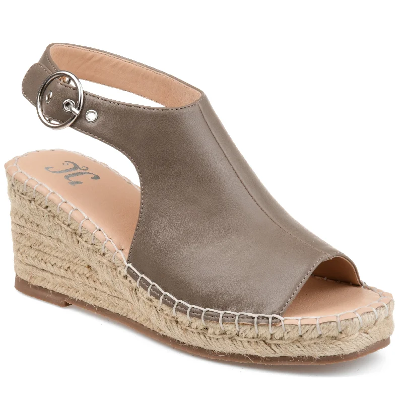 Journee Collection Women's Wide Width Crew Wedge Sandal