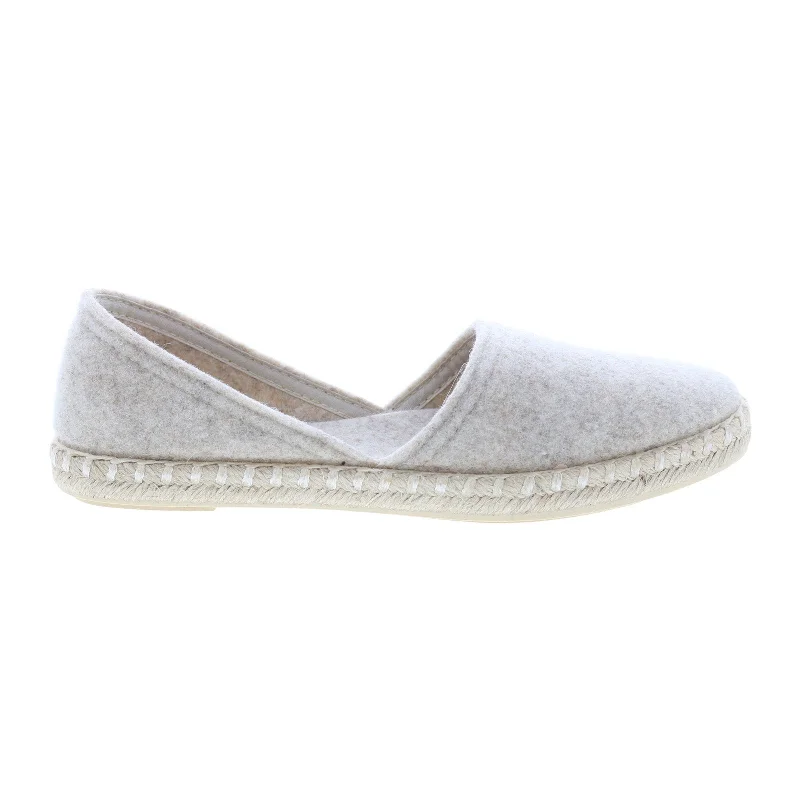 Miz Mooz Costa Womens Gray Canvas Slip On Loafer Flats Shoes