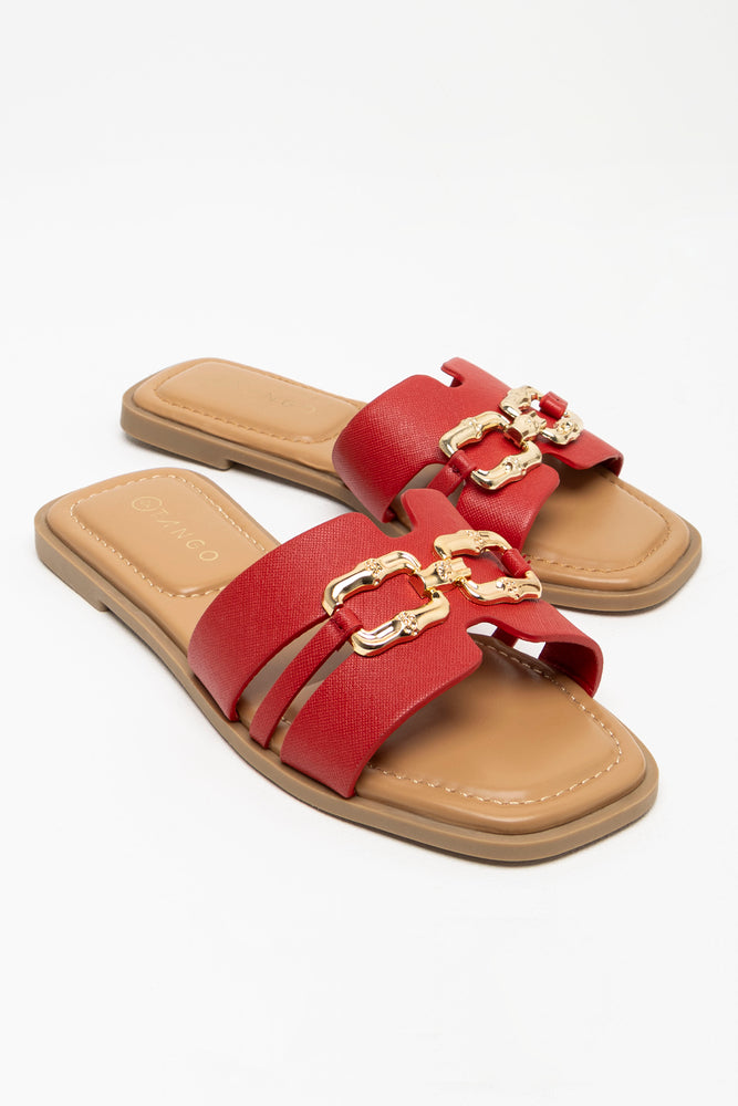 Mule Sandal Red