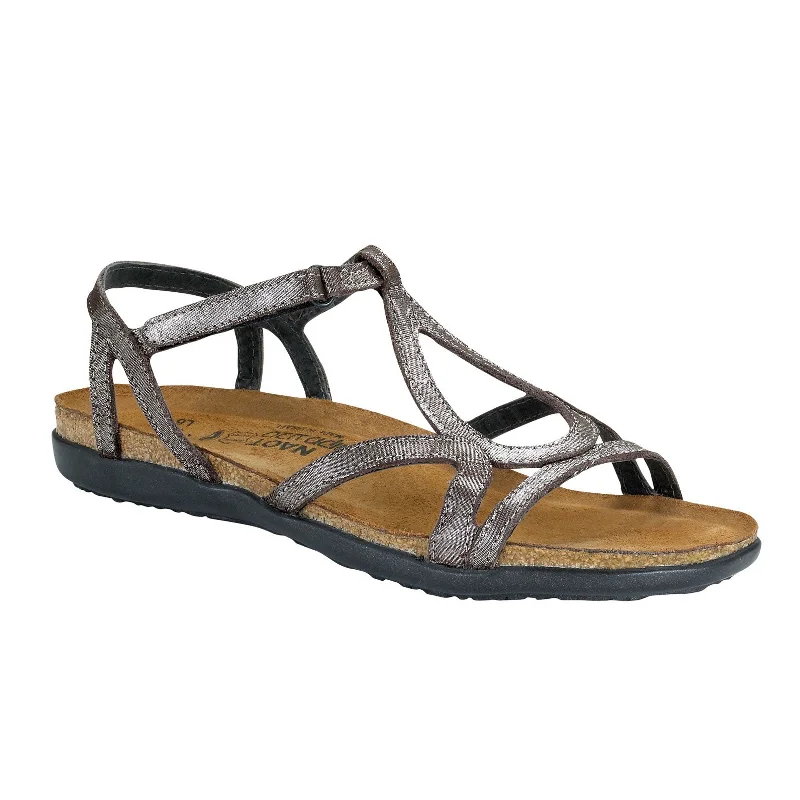 Naot Dorith Backstrap Sandal (Women) - Silver Threads Leather