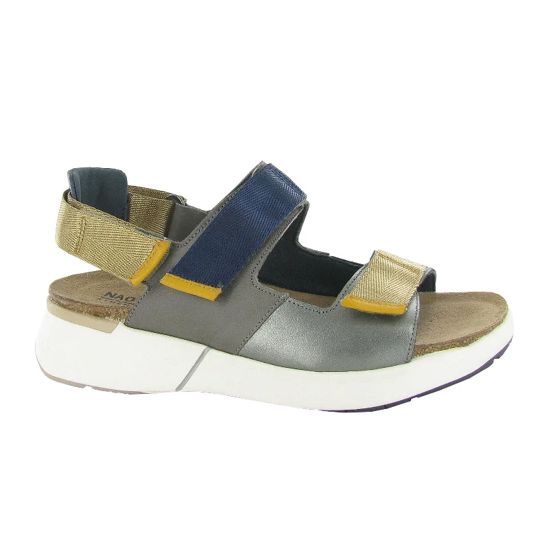 Naot Odyssey Active Sandal (Women) - Sterling/Foggy Gray/Polar Sea/Marigold