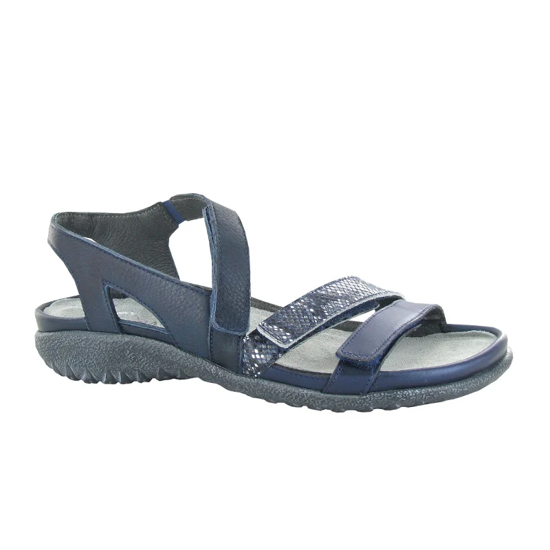 Naot Whetu Backstrap Sandal (Women) - Polar Sea/Navy Python/Soft Ink