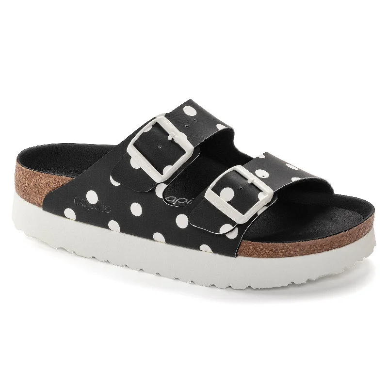 Papillio Arizona Platform black/white dots Birko-Flor by Birkenstock