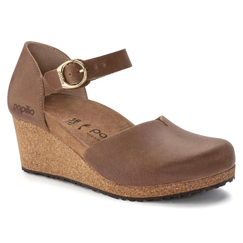 Papillio Mary cognac leather by Birkenstock