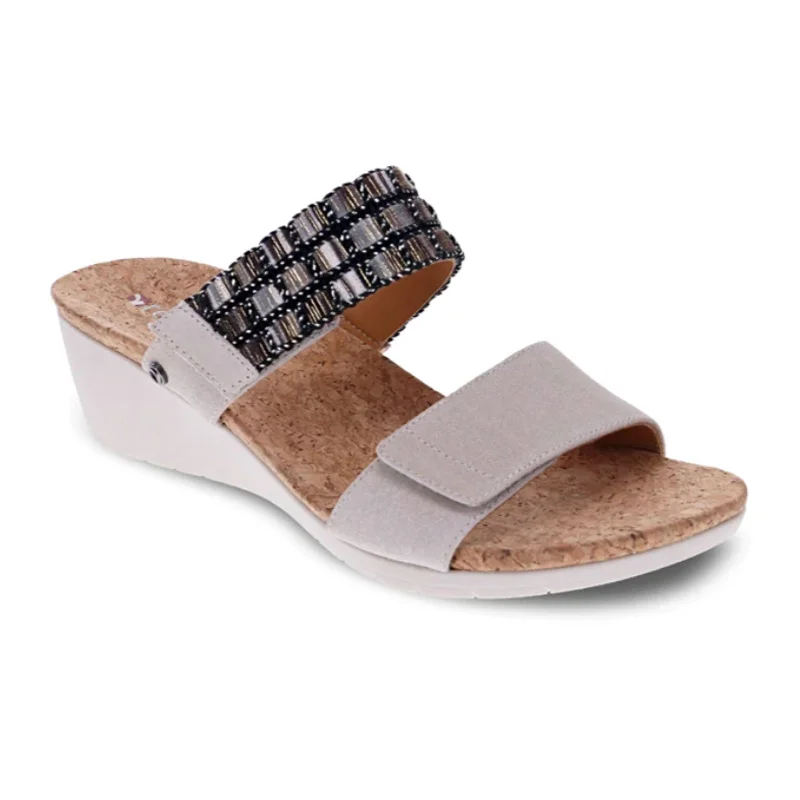 Revere Sorrento Wedge Sandal (Women) - Pebble