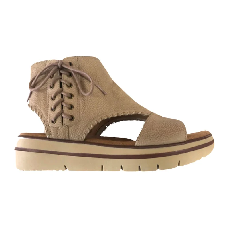 Salvia Alden Side Lace Sandal (Women) - Taupe Tumble