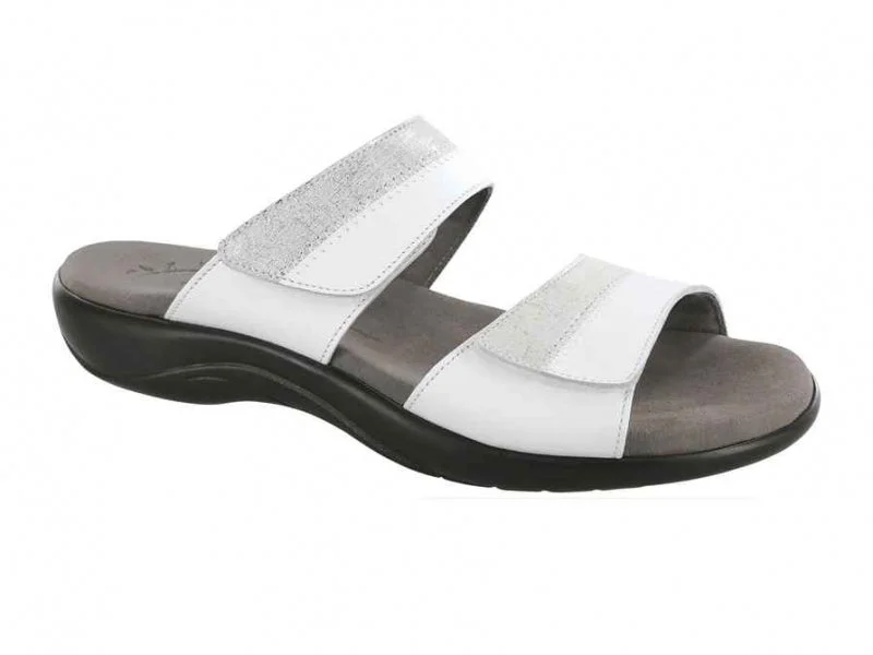 SAS Nudu Slide - Women's Sandal White/Silver (WSL)