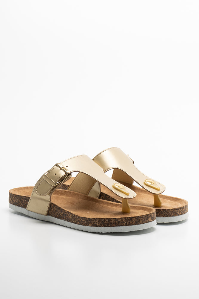 T-Bar Sandal Gold