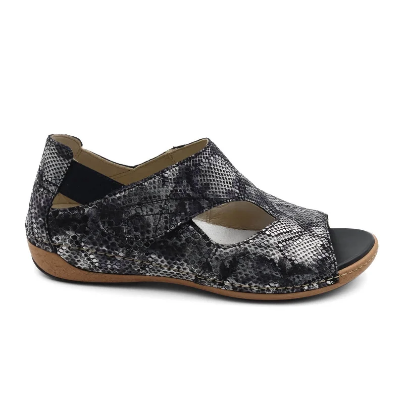 Waldlaufer Bailey 342004 Backstrap Sandal (Women) - Dragon Print Marine