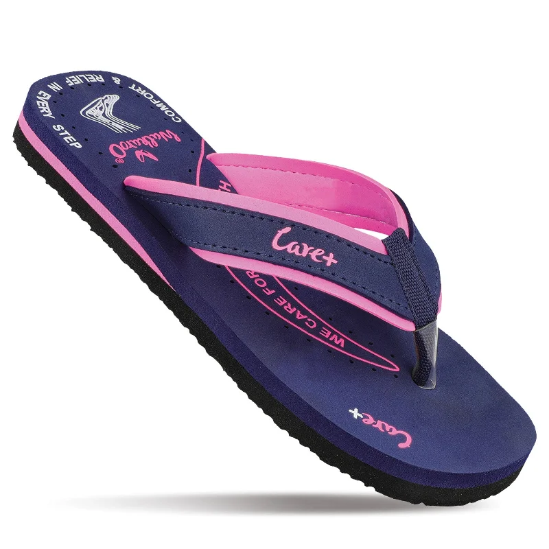 Walkaroo Women's Care Plus Flip-Flop  - WH3959 NavyBlue Pink