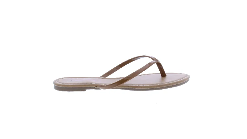 Women Solid Color Patent Flip Flop