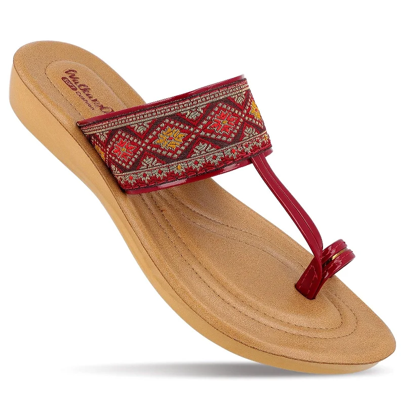 Women's Daily Wear Sandals - WE2350 Maroon