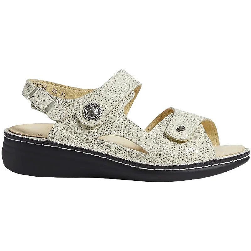 Women's Finn Comfort Barbuda Finn Mellow Champagne Garden Leather