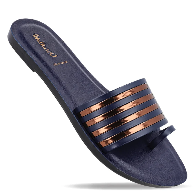 Women's Slide Sandals  - WL7569 Navy Blue