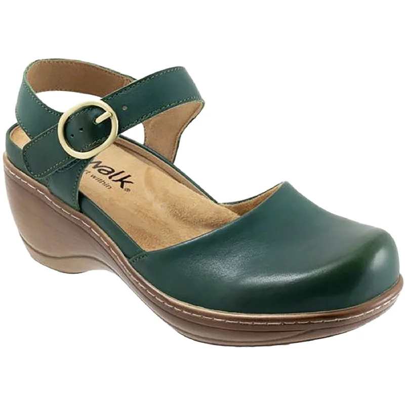 Women's Soft Walk Mabelle Dark Green Leather