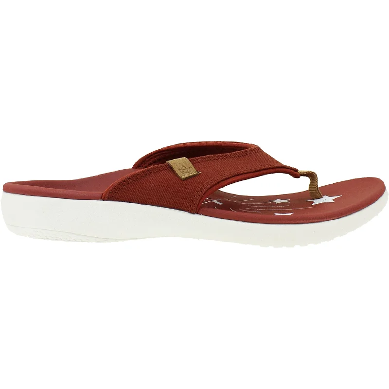 Women's Spenco Yumi Believe Red Ochre Synthetic