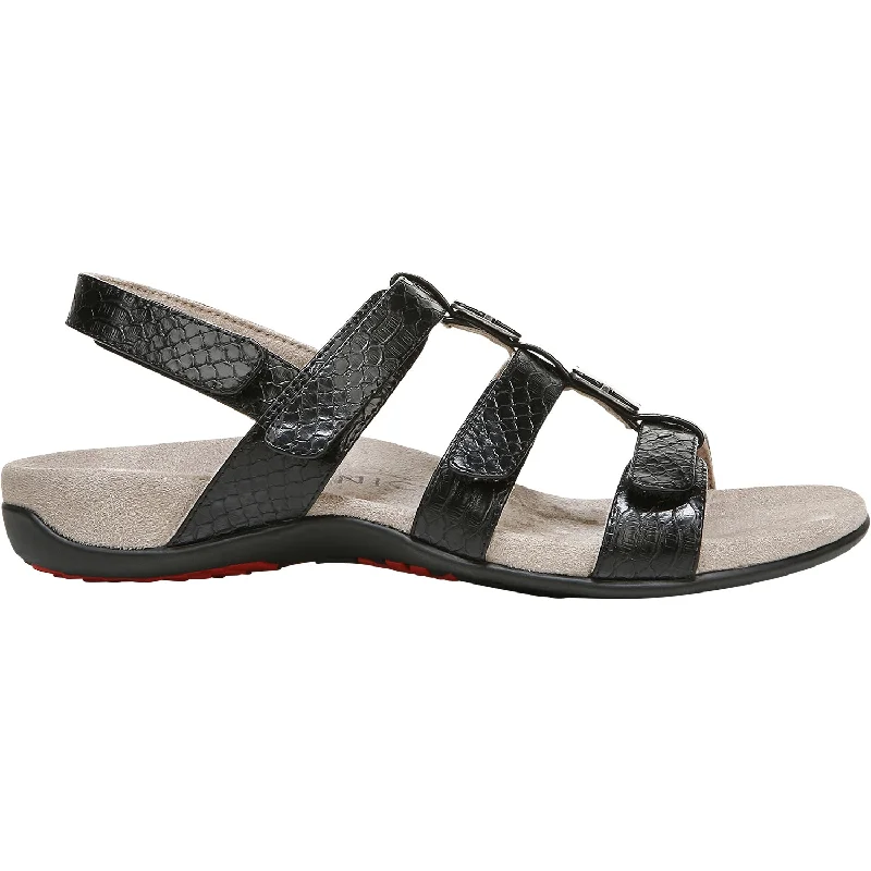 Women's Vionic Amber Black Snake Synthetic